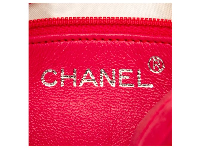 Borsa Camera Chanel in scamosciato trapuntato rosso - vista 5