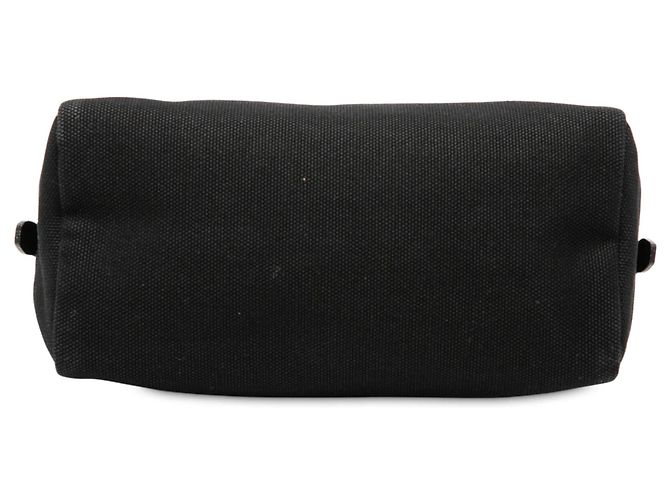 Pochette in tela Canapa nera con logo Prada Nero - vista 3