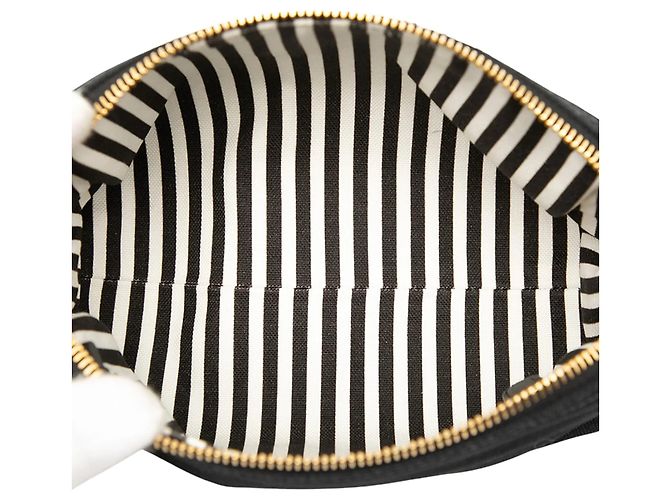 Pochette in tela Canapa nera con logo Prada Nero - vista 4