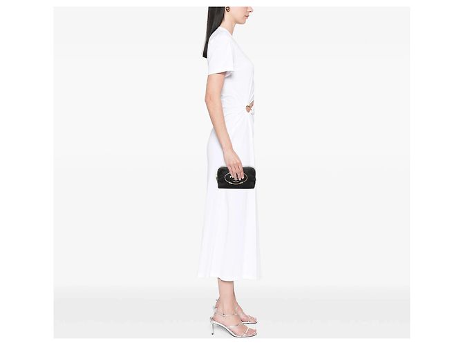 Pochette in tela Canapa nera con logo Prada Nero - vista 6