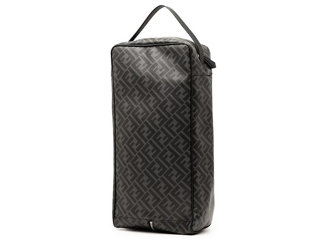 Fendi Zucca beschichtetes Canvas Schuhbeutel Grau - Ansicht 2