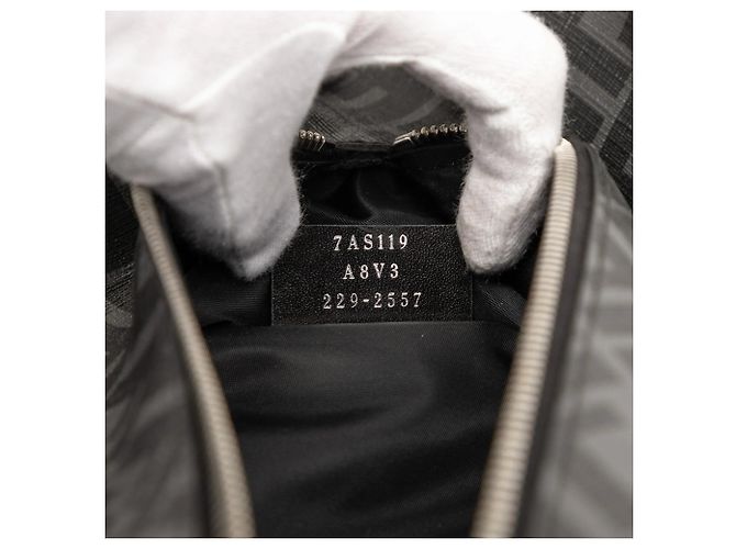 Fendi Zucca beschichtetes Canvas Schuhbeutel Grau - Ansicht 5