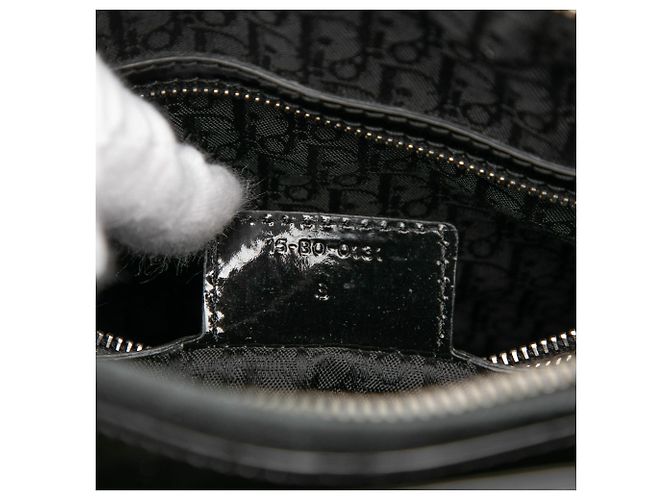 Borsa Dior Large Patent Cannage Lady Dior nera Nero - vista 6