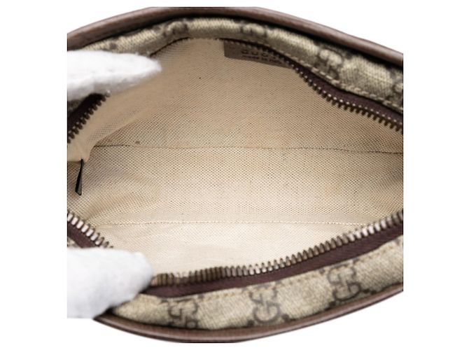 Borsa Gucci Small GG Supreme Web Ophidia Beige - vista 4