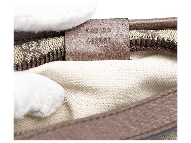 Borsa Gucci Small GG Supreme Web Ophidia Beige - vista 6