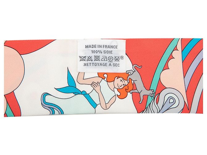 Hermès Seidentuch Twilly Orange Carres Volants - Ansicht 6
