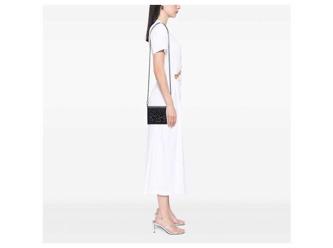 Borsa a tracolla con catena e borchie in pelle nera Bottega Veneta Nero - vista 7