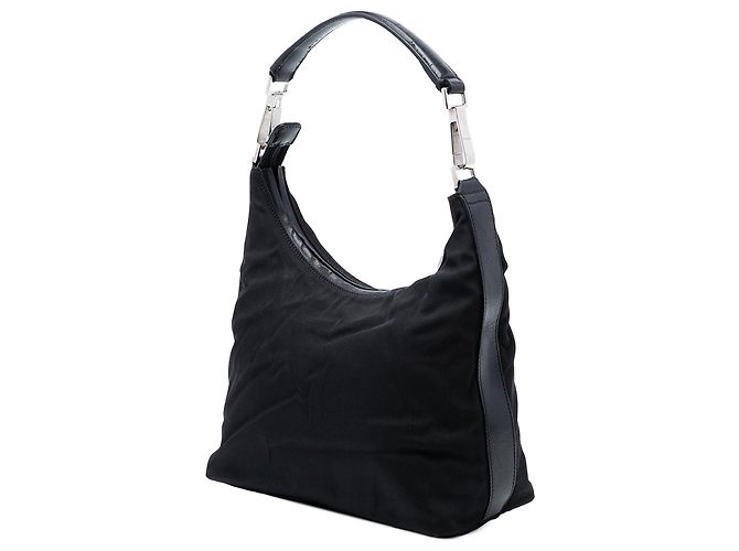 Borsa a tracolla in nylon nero Gucci - vista 2