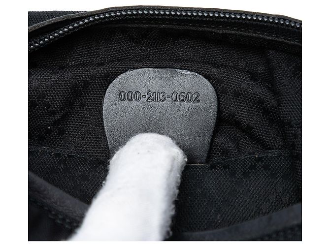 Borsa a tracolla in nylon nero Gucci - vista 6