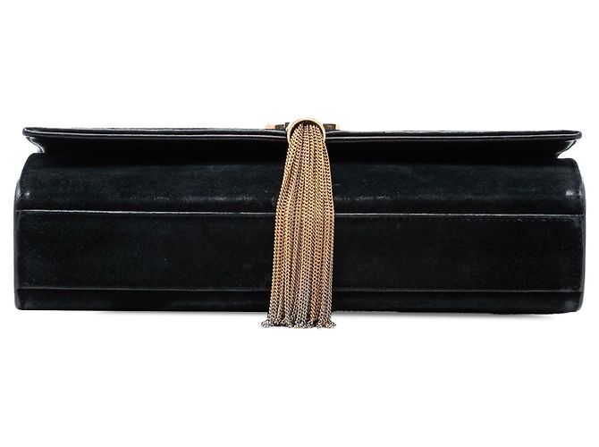 Borsa a tracolla Kate con nappa e monogramma nero Saint Laurent misura Medium - vista 3