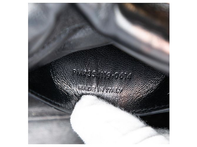 Borsa a tracolla Kate con nappa e monogramma nero Saint Laurent misura Medium - vista 5