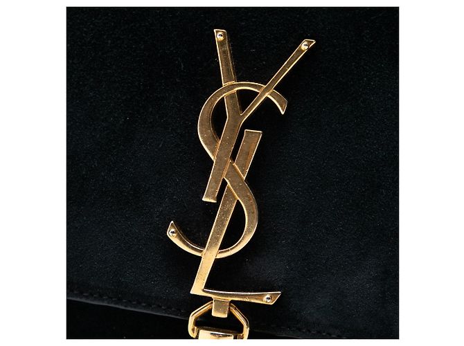 Borsa a tracolla Kate con nappa e monogramma nero Saint Laurent misura Medium - vista 6