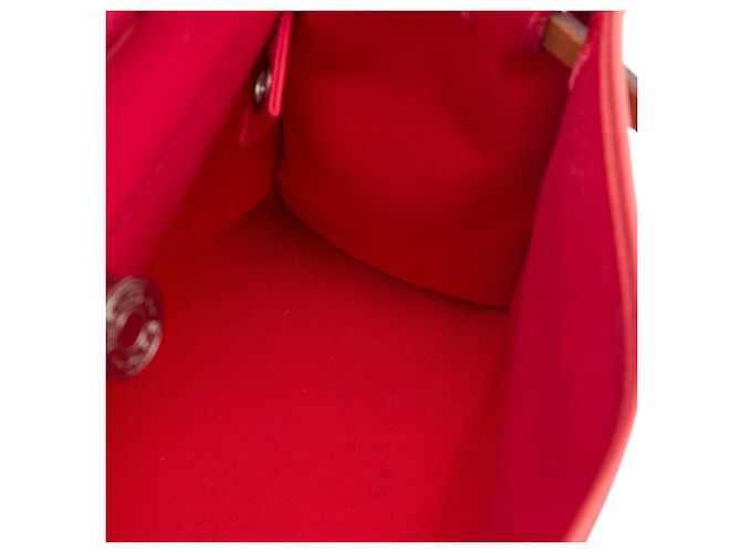 Borsa Hermès Toile Herbag Zip 31 rossa Rosso - vista 5