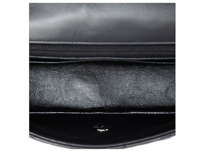 Borsa a tracolla Chanel Mini Rectangular Classic in vernice nera con patta singola Nero - vista 4