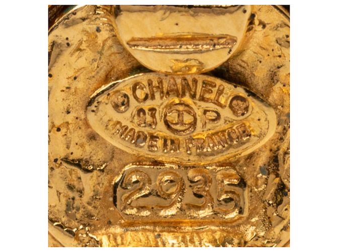 Chanel CC runde Clip-On-Ohrringe vergoldet Golden - Ansicht 4