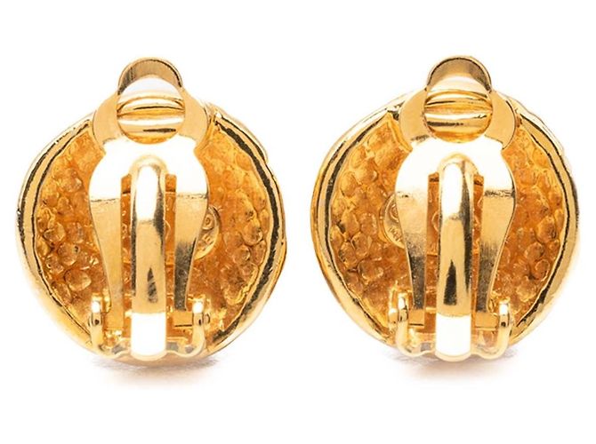 Orecchini a clip Chanel CC placcati oro D'oro - vista 2