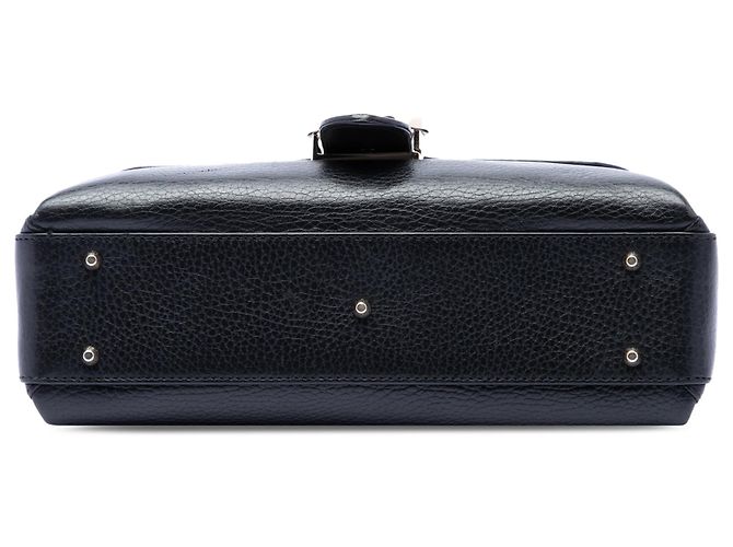 Borsa satchel Gucci Small Dollar Calf Interlocking G nera Nero - vista 3