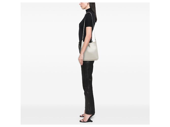 Borsa a tracolla Hermès Epsom Vespa PM bianca Bianco - vista 10