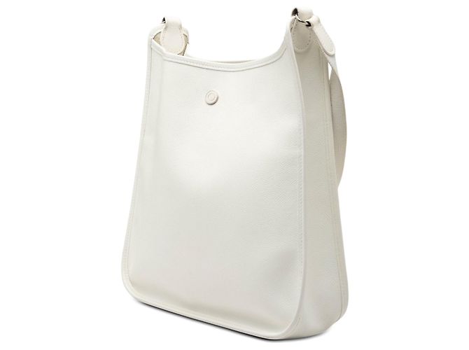 Borsa a tracolla Hermès Epsom Vespa PM bianca Bianco - vista 2