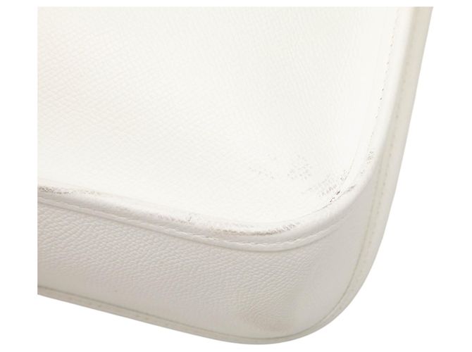 Borsa a tracolla Hermès Epsom Vespa PM bianca Bianco - vista 7