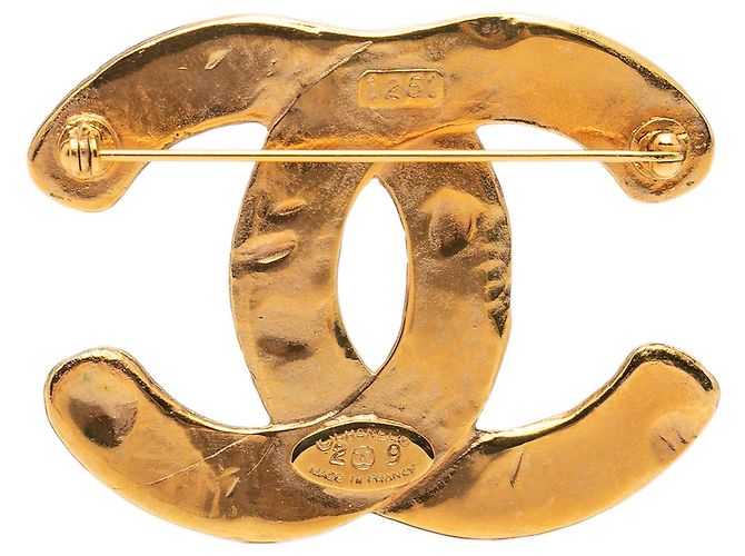 Chanel CC gesteppte Brosche vergoldet Golden - Ansicht 2