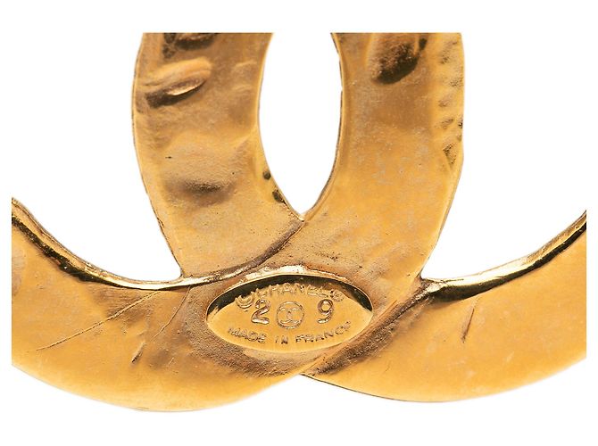 Chanel CC gesteppte Brosche vergoldet Golden - Ansicht 3