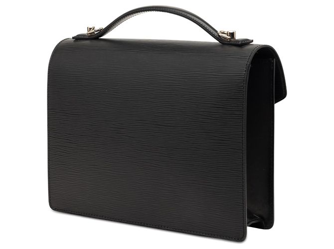 Borsa Louis Vuitton Epi Monceau 28 nera Nero - vista 2