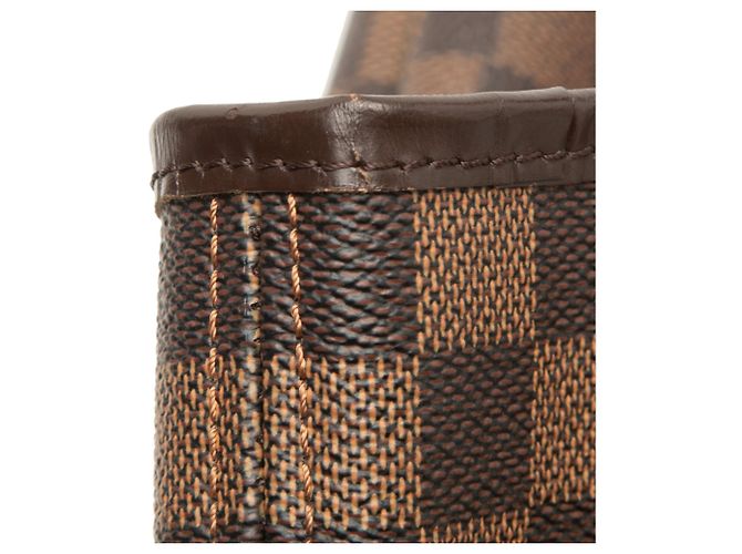 Borsa Tote Neverfull MM in Damier Ebene marrone Louis Vuitton - vista 8