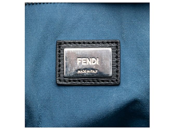 Tote Monster Roll in pelle nera Fendi Nero - vista 5