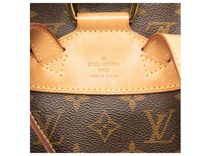 Brown Louis Vuitton Monogram Montsouris PM Backpack - view 5