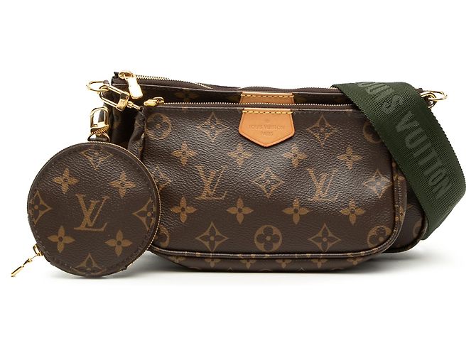 Borsa Louis Vuitton Monogram Multi Pochette Accessoires marrone - vista 8
