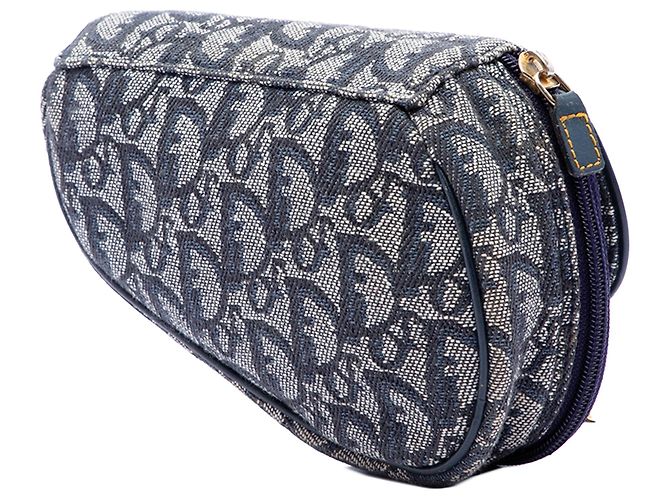 Pochette Saddle in tela Diorissimo blu Dior - vista 2