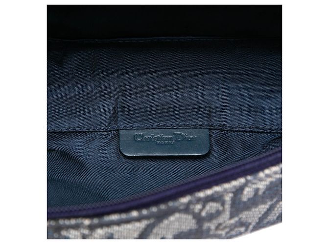 Pochette Saddle in tela Diorissimo blu Dior - vista 4