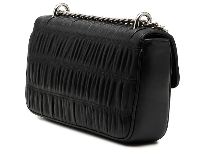 Borsa a tracolla Black Prada Nappa Gaufre Chain Flap Nero - vista 2