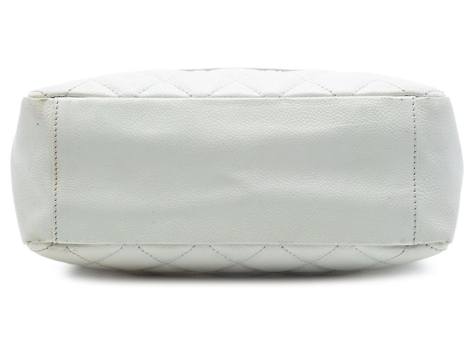 Piccola borsa shopping Chanel Caviar bianca Bianco - vista 3