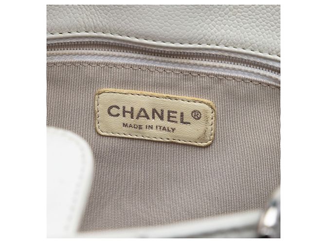 Piccola borsa shopping Chanel Caviar bianca Bianco - vista 5