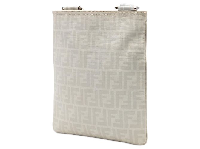 Borsa a tracolla Fendi Zucca Spalmati beige - vista 2