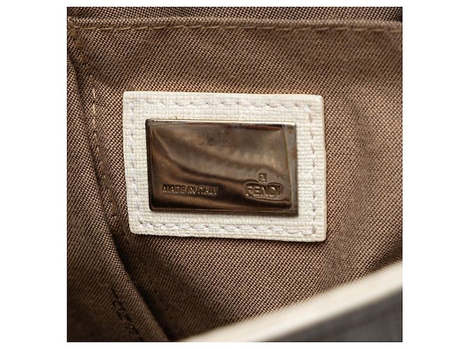 Borsa a tracolla Fendi Zucca Spalmati beige - vista 5