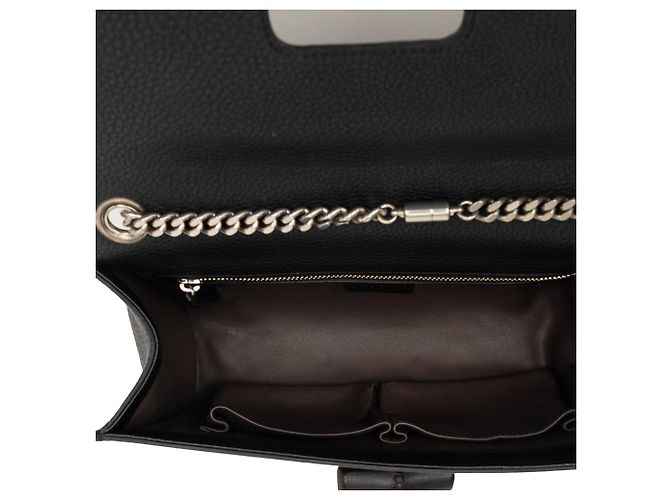 Borsa a tracolla Gucci Medium Studded Leather Miss Bamboo nera Nero - vista 4