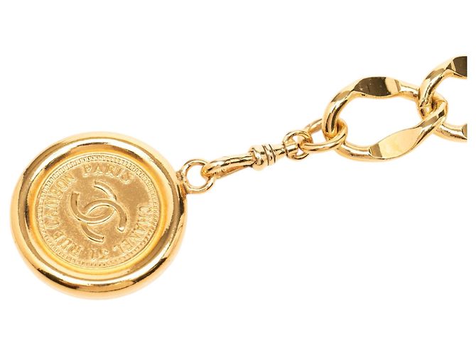 Cinturón de cadena con medallón 31 Rue Cambon chapado en oro Gold Chanel CC - vista 2