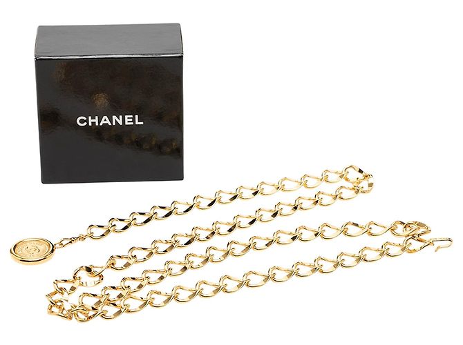 Cinturón de cadena con medallón 31 Rue Cambon chapado en oro Gold Chanel CC - vista 5