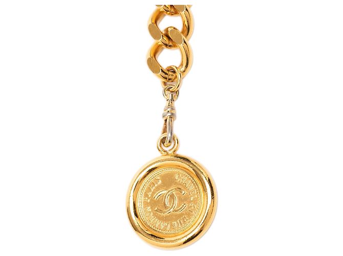 Chanel Gold Plated CC Medallion Gliederkette Gürtel Golden - Ansicht 2