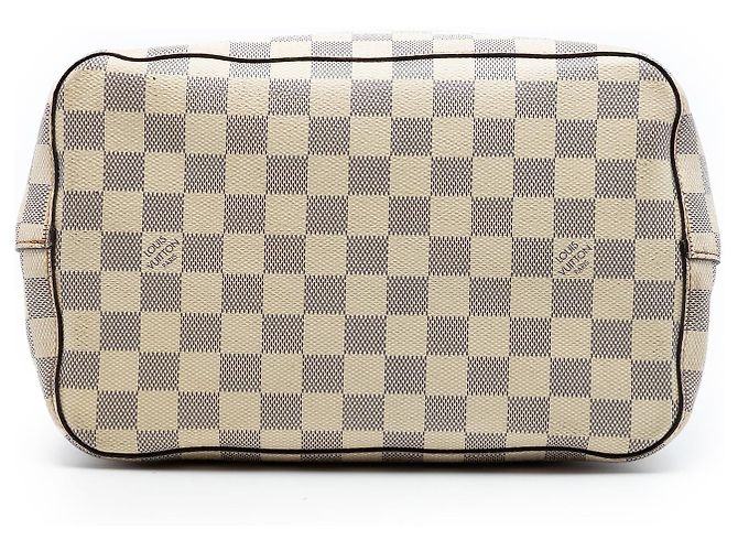 Borsa a secchiello Louis Vuitton Damier Azur Neonoe MM bianca Bianco - vista 3