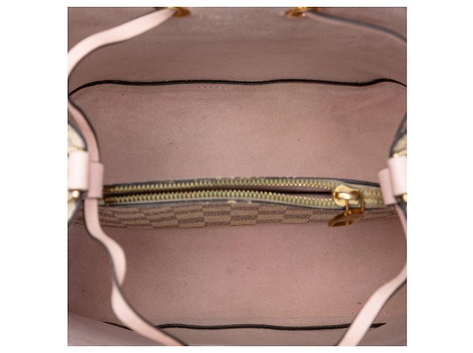 Borsa a secchiello Louis Vuitton Damier Azur Neonoe MM bianca Bianco - vista 4