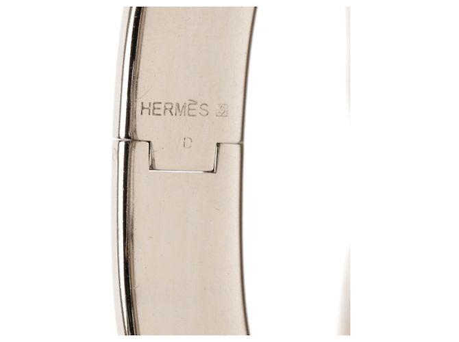 Hermès Clic H Armband schmal Email Weiß PM - Ansicht 4