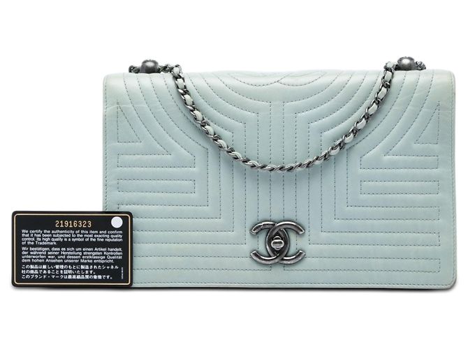 Bolso bandolera Chanel Medium Quilted Calfskin Korean Garden Flap Azul - vista 7
