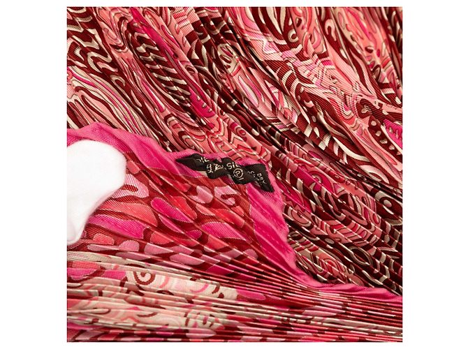 Sciarpa in seta plissettata Multi Hermès La Legende Du Poisson Corail Scarves Multicolore - vista 5