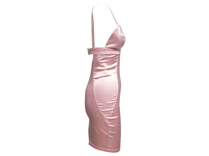 Versus Versace Rosa Versus Gianni Versace Satin-Bustierkleid Größe IT 40 Pink - Ansicht 2