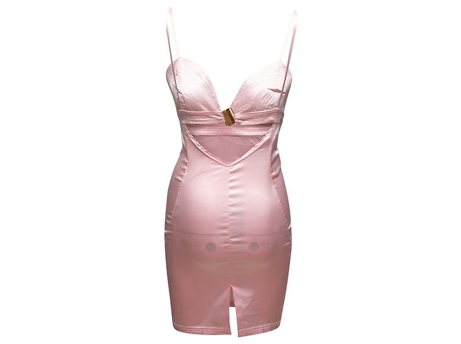 Versus Versace Rosa Versus Gianni Versace Satin-Bustierkleid Größe IT 40 Pink - Ansicht 3
