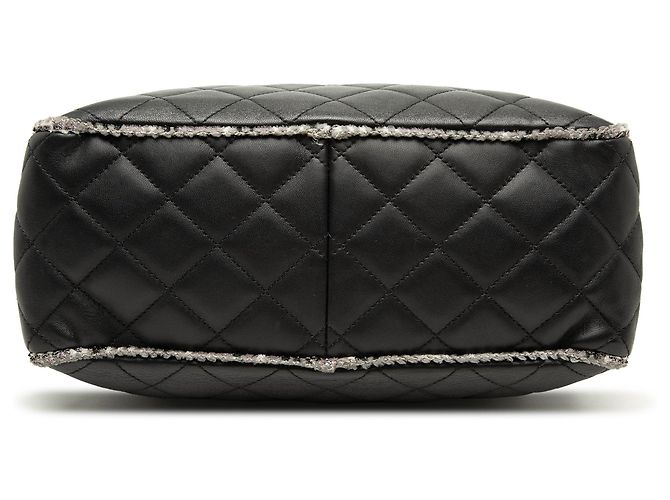 Borsa Bowler Chanel CC in agnello trapuntato nero - vista 3